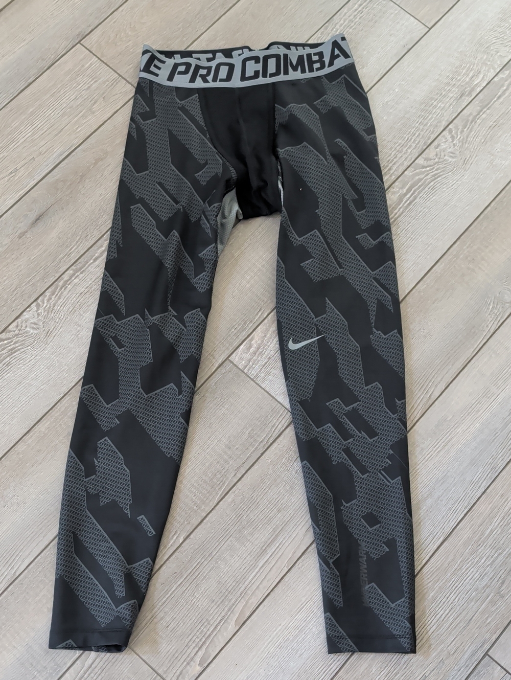Nike Black & Dark Gray Compression Leggings
